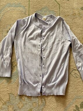 J.Crew Lavender Crewneck Button Jackie Cardigan
